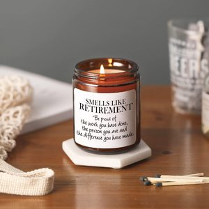 Vela Aromática en Frasco de Vidrio Ámbar, Vela de Cera de Soja de Estilo Retro con Tapa de Rosca - Product Image 5