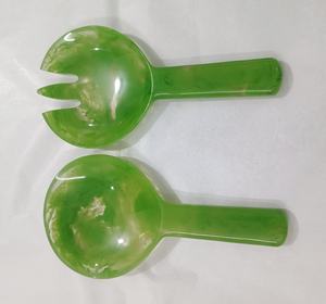 Ensemble de cuillère et de fourchette à salade en résine décorative pour la maison et les fêtes, durable, écologique, couverts de luxe - Product Image 2