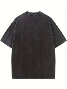 Ventes en gros 2026, t-shirt unisexe ample à manches courtes en coton 100% personnalisé, style streetwear, pour hommes et femmes, t-shirt délavé à l'acide - Product Image 6