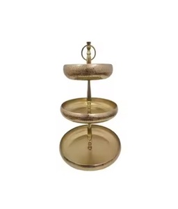 Luxury Gold <b>Cake</b> <b>Stand</b> <b>Set</b> of 3 Round Dessert Table for Wedding Party Cupcake Display <b>Stands</b> - Product Image 3