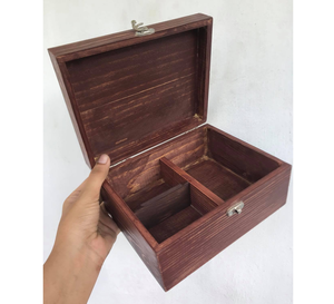 Boîte à bijoux en bois d'acacia, boîte de rangement pour cadeaux, emballage cadeau en bois personnalisé, prix le plus bas - Product Image 6