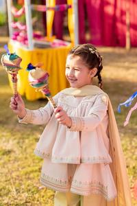 Designer Pakistani <b>Kids</b> Girls Party Wear Traditional Lehenga Choli Embroidery Acrylic Fabric Formal Style Sun Protection - Product Image 5