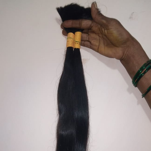 Cabello humano 100% indio Virgen sin procesar, cabello humano a granel suave y suave de la india con una textura de donador - Product Image 1