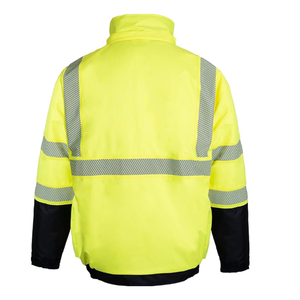 Venta superior Hi Vis Chaqueta reflectante de seguridad para el trabajo Chaqueta de seguridad de invierno Logotipo personalizado Impresión Chaquetas de seguridad para la construcción - Product Image 3
