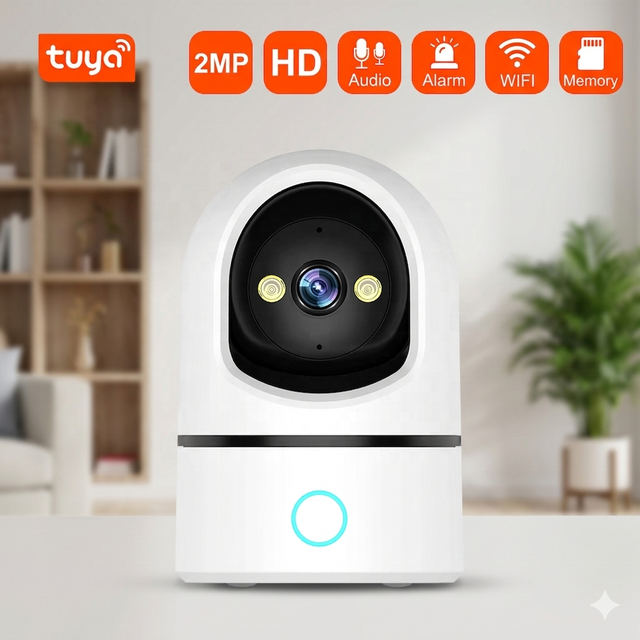 PTZ IP Camera 3MP/5MP/8MP, 10M Night Vision AI Human Detection, Audio, One-Key Call, 128G TF Card for Home Elder