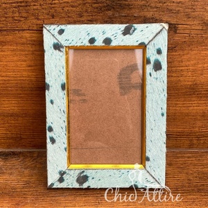 กรอบรูปหนังวัวแท้อเนกประสงค์พร้อมผมสีฟ้าตกแต่งผนังกรอบรูปหนังวัวแท้ - Product Image 1