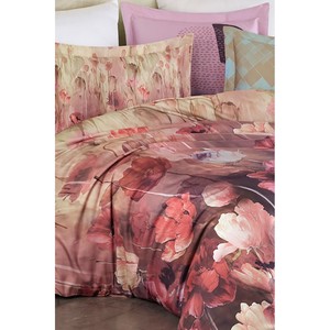 Varol Royal Satin Duvet Cover <b>Set</b> 300TC Luxury Floral Pattern Woven 300TC Satin Fabric for Home Use-MRABLE - Product Image 1