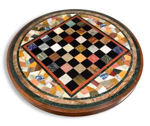Mesa de Ajedrez de Mármol Blanco Premium, Incrustaciones Clásicas de Ajedrez, Impermeable, Estilo Tradicional, Muebles para el Hogar, Sala de Estar u Oficina - Product Image 3