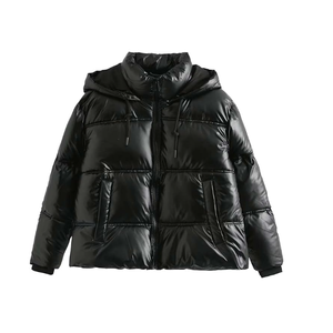 Veste en duvet à capuche personnalisée de créateur vintage pour femmes pour les sports d'hiver et le divertissement veste de sport d'hiver brillante - Product Image 1
