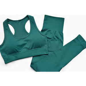 OEM barato tarifa nueva moda mujer Yoga conjunto Super calidad transpirable logotipo personalizado/colores tendencia superior mujeres Yoga conjunto con ligero - Product Image 3