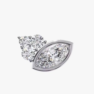 New Arrival Marquise Cut Diamond Studs <b>Earring</b> for Women Wear Moissanite <b>Earrings</b> for Export Sale from Indian Supplier - Product Image 2