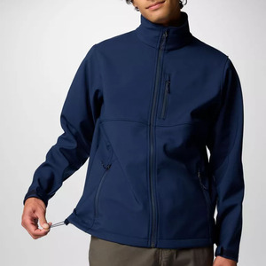 Chaqueta Softshell Ajustable para Hombre, Transpirable, Impermeable, Cortavientos, con Cuello Alto, Cremallera, Informal, de Nailon - Product Image 4