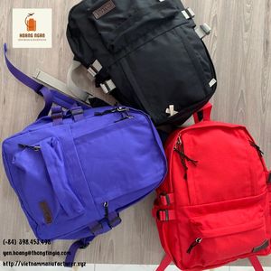 Customized Logo <b>Waterproof</b> Polyester 41X27X15 CM Basic <b>School</b> <b>Backpack</b> With Purple Red Black Color - Product Image 4