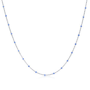 Collier chaîne tendance plaqué or avec design émaillé violet clair, fait main, vente en gros, bijoux turcs en argent sterling 925 - Product Image 4
