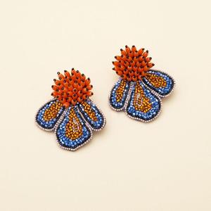 Boucles d'oreilles brodées à la main vibrantes bijoux ethniques légers et confortables pour les femmes conceptions traditionnelles par MD artisanat - Product Image 4