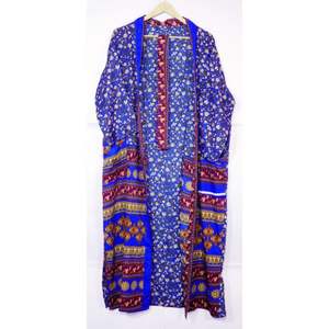 Femmes Vintage soie Saree décontracté Kimono Hippie plage porter Sexy chemise de nuit pour la maison vêtements de nuit caractéristique thermique pour la saison de printemps - Product Image 5