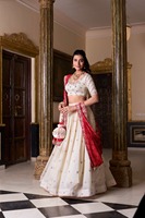 Nouvelle belle soie Vichitra Lehenga avec paillettes exquises et broderie de fil mariage lehenga