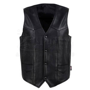 Buena calidad 100% cuero hecho moda chaleco precio razonable hombres ropa cuero chaleco para la venta - Product Image 1