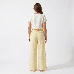 Pantalon léger et ample avec ceinture élastique et cordon de serrage ; Taille unique (tailles 36-44) - Product Image 1