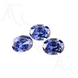 Tanzanite de laboratoire ovale facettée pierre précieuse en vrac tanzanite bleue synthétique prix abordable pour la fabrication de bijoux prix de gros - Product Image 4