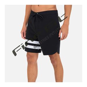 กางเกงขาสั้นเล่นกระดานโต้คลื่นของผู้ชายแบบแห้งเร็วกางเกงขาสั้นเล่นเซิร์ฟโพลีเอสเตอร์ลายพื้นลำลองสำหรับเล่นยิมริมชายหาดสระว่ายน้ำกิจกรรมทางน้ำ-ขายส่ง - Product Image 3