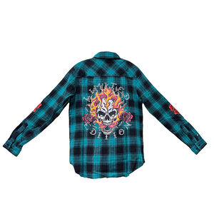 เสื้อเชิ้ตผ้าฝ้ายแขนยาวสำหรับผู้ชายเสื้อเชิ้ตผ้าสักหลาดย้อมสีสำหรับนักธุรกิจ - Product Image 2