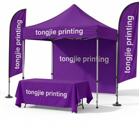 Tonnelle mobile robuste 10x10 avec structure en aluminium, imperméable, hexagonale, pour publicité extérieure et expositions commerciales