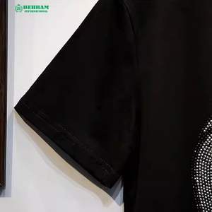 T-shirts Streetwear Homme Nouveaux Designs en Strass 100% Coton Coupe Ample Écologiques Vente en Gros - Product Image 6