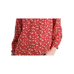 Top Smock da Donna Lucky Brand Rosso Taglia XL, Stampa Floreale in Chiffon e Popeline, Stile Vintage, Corto e Carino per l'Estate - Product Image 3