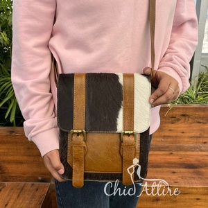 Gran oferta, bolso de mano, bolso de hombro, bolsos de piel de vaca Real, bandolera con correa ajustable para mujer, usos múltiples - Product Image 1