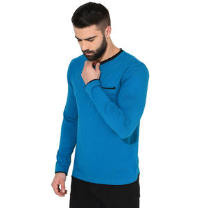 Camiseta de Manga Larga para Uso Diario, Poliéster y Algodón, 205 GSM, Transpirable, Fácil Cuidado, Ropa Casual, Fabricante de Marca Privada OEM Personalizada - Product Image 3