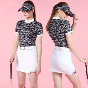 Design personnalisé pour dames T-Shirt à manches courtes col rond Tops de golf pour filles Sport Jupes plissées Ensemble de vêtements de golf personnalisé - Product Image 5