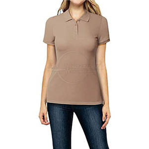 เสื้อยืดโปโลสำหรับผู้หญิงผ้าคอตตอน100% ออกแบบได้ตามต้องการสำหรับฤดูร้อนสไตล์ลำลองพร้อมโลโก้ของคุณเอง - Product Image 4