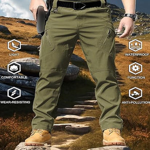Pantalons pour hommes d'usine automne et hiver pantalons extensibles épais pantalons d'affaires décontractés à la taille pour hommes personnalisés - Product Image 2