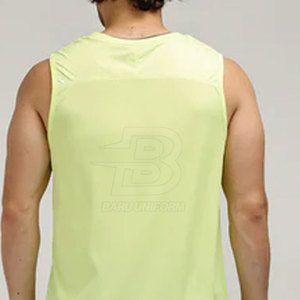 Camiseta sin mangas 100% algodón con logotipo personalizado para hombre, ropa informal cómoda de alta calidad con color personalizado transpirable - Product Image 4