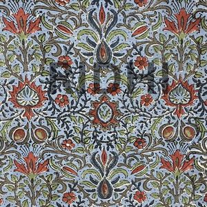 Luxury Indian Floral Airforce <b>Blue</b> 100% Cotton Customizable <b>Table</b> <b>Runner</b> Ruffle Hand Block Printed Dining Hotel Wedding Events - Product Image 2