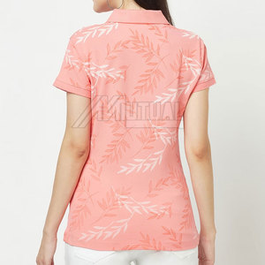 Camisetas Polo Personalizadas para Mujer, Color Sólido, Cortas, Casuales, de Punto, Transpirables, Diseño Moderno - Product Image 2