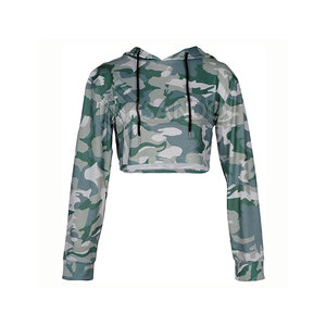 Ropa de calle Venta caliente Mujeres Crop Top Sudaderas con capucha Hecho en material de alta calidad Mujeres Crop Top Sudaderas con capucha - Product Image 1