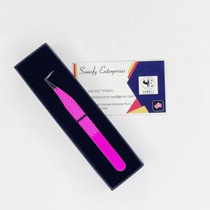 Pinzas de Precisión Somofy Enterprises Diamond Grip de Microfibra Antiestática y Duradera para Extensión de Pestañas, 90 Grados, Volumen, Acero Inoxidable - Product Image 5