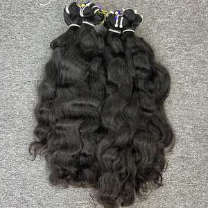 100% ต่อผมมนุษย์บริสุทธิ์แบบไม่ใช้เรมี่สำหรับต่อผมแบบไม่ผ่านกระบวนการผมธรรมชาติสองชั้นจากกัมพูชา - Product Image 1