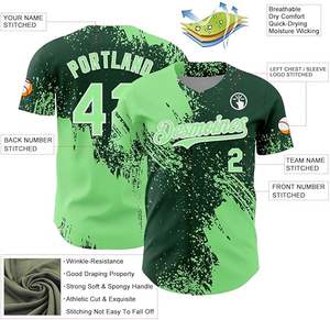 Vente en gros pas cher Design personnalisé T-shirt de baseball personnalisé 100% polyester Maillot de baseball - Product Image 6