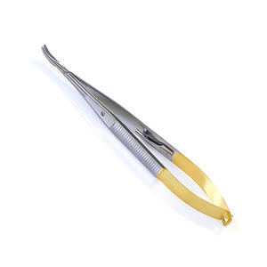 ที่ใส่เข็ม castroviejo ขากรรไกรโค้ง11มม. ด้ามกลมยาว140มม. เครื่องมือผ่าตัดไทเทเนียม - Product Image 3