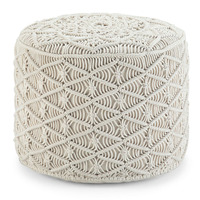 Vente en gros de produits de qualité pour l'exportation de meubles de bureau faits main design moderne pouf en macramé