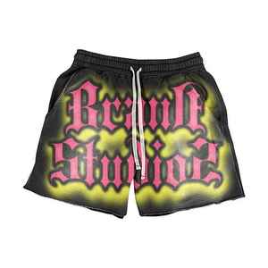 Ensemble T-shirt et short en coton personnalisé OEM pour hommes assortis à séchage rapide deux pièces été Streetwear tenue de sport taille USA vente en gros - Product Image 3