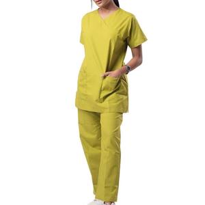 Accesorios de laboratorio de algodón para mujer, cómodos, transpirables, de secado rápido, para Hospital, trajes de enfermería hechos en Pakistán, OEM, médico Scrubs - Product Image 1