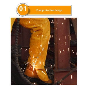 Traje de soldadura de cuero de calidad superior Delantal de herrero Retardante de llama resistente a altas temperaturas - Product Image 5