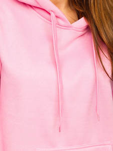 Sudadera con capucha Zipup recortada de moda para mujer con cordones en la parte inferior-Tejido de punto suave Casual Winter Streetwear Sudadera con capucha y sudadera - Product Image 6