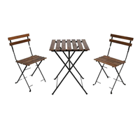 Vente en gros Table et chaises d'extérieur en acacia Ensemble de table d'extérieur Ensemble de table de jardin solide et durable Fabriqué au Vietnam Prix bon marché