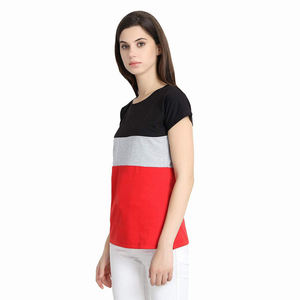 Nueva llegada de algodón para mujer Camiseta de manga corta personalizar al por mayor de las mujeres de color sólido pesado Camiseta de algodón para las mujeres - Product Image 4