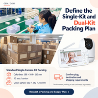 Kit de caméra simple ou double optionnel, moniteur bébé à écran partagé 5 pouces, projet OEM pour importateurs en gros dans le monde entier